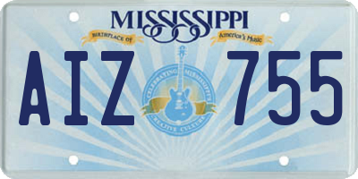 MS license plate AIZ755