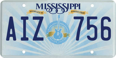 MS license plate AIZ756