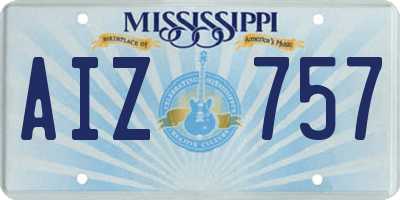 MS license plate AIZ757