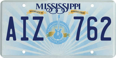 MS license plate AIZ762
