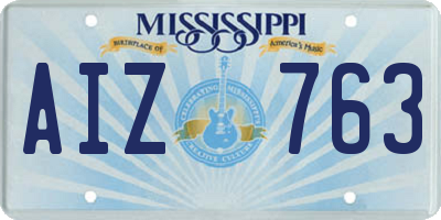 MS license plate AIZ763