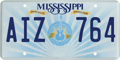 MS license plate AIZ764