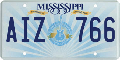 MS license plate AIZ766