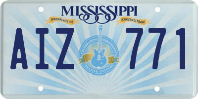 MS license plate AIZ771