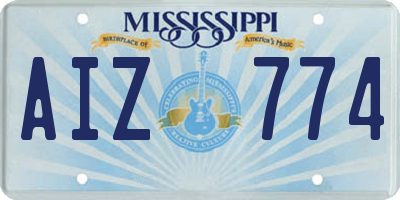 MS license plate AIZ774