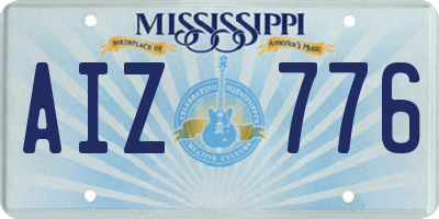 MS license plate AIZ776
