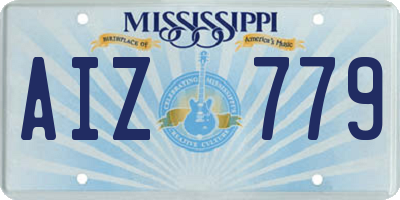 MS license plate AIZ779