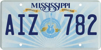 MS license plate AIZ782
