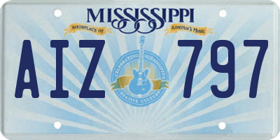 MS license plate AIZ797