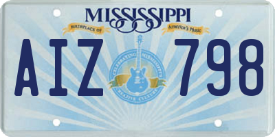 MS license plate AIZ798
