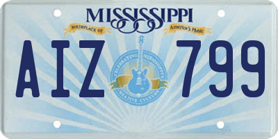 MS license plate AIZ799