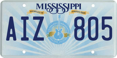 MS license plate AIZ805