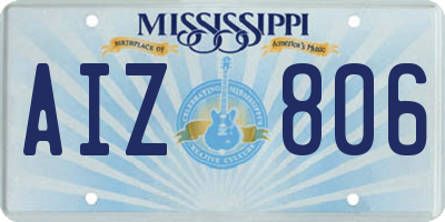 MS license plate AIZ806