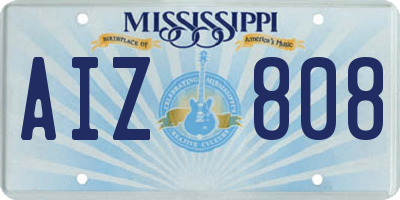 MS license plate AIZ808