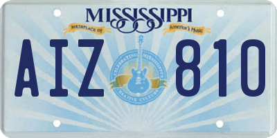 MS license plate AIZ810