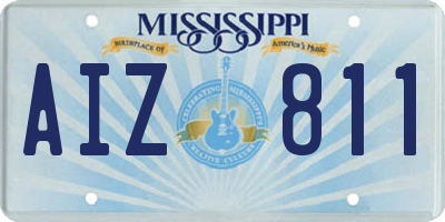 MS license plate AIZ811