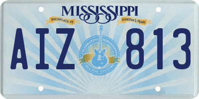 MS license plate AIZ813