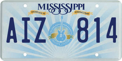 MS license plate AIZ814