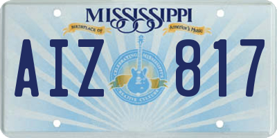 MS license plate AIZ817