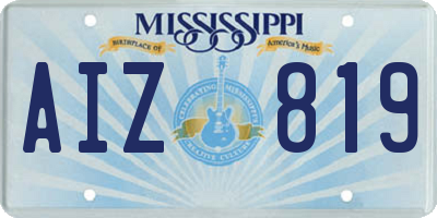 MS license plate AIZ819