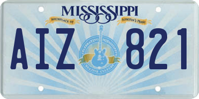 MS license plate AIZ821