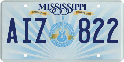 MS license plate AIZ822