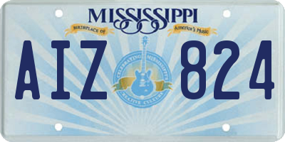 MS license plate AIZ824
