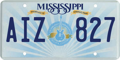 MS license plate AIZ827