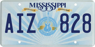 MS license plate AIZ828