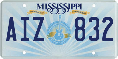 MS license plate AIZ832