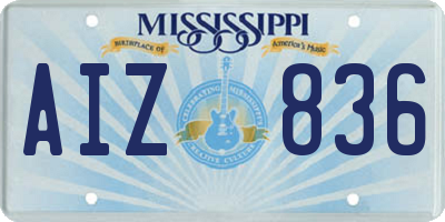 MS license plate AIZ836