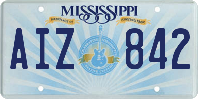 MS license plate AIZ842
