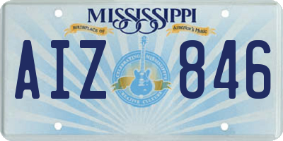 MS license plate AIZ846
