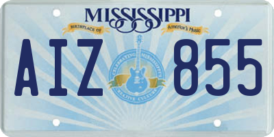MS license plate AIZ855