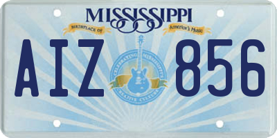 MS license plate AIZ856