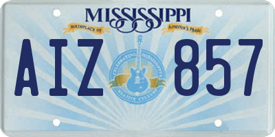 MS license plate AIZ857