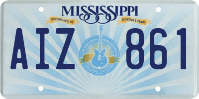 MS license plate AIZ861