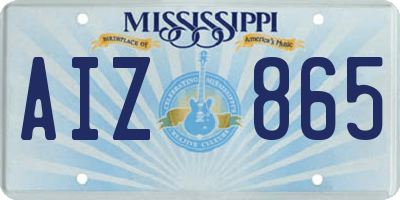 MS license plate AIZ865