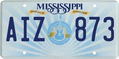 MS license plate AIZ873