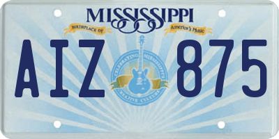 MS license plate AIZ875