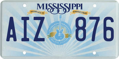 MS license plate AIZ876