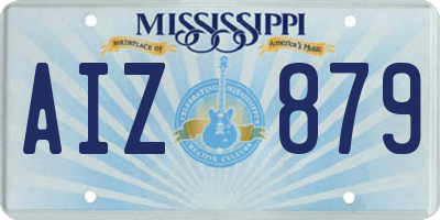MS license plate AIZ879