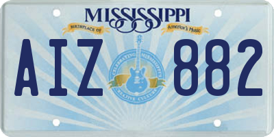 MS license plate AIZ882
