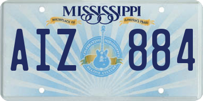 MS license plate AIZ884
