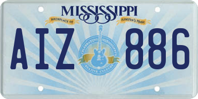 MS license plate AIZ886