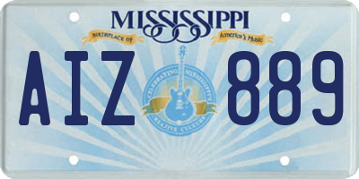 MS license plate AIZ889