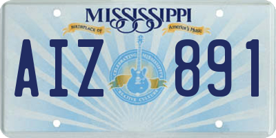 MS license plate AIZ891