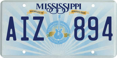 MS license plate AIZ894