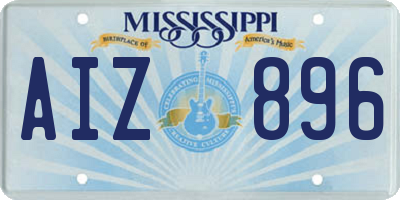 MS license plate AIZ896
