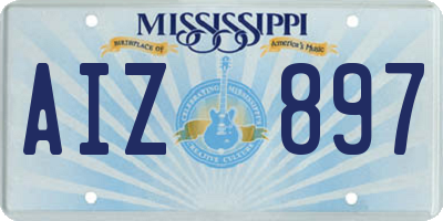 MS license plate AIZ897